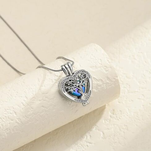 zeqingjw Hollow Heart Urn Necklace for Ashes Always in My Heart Cremation Jewelry Memorial Locket Pendant Jar Keepsake Necklace Gift in Kuwait