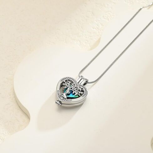 zeqingjw Hollow Heart Urn Necklace for Ashes Always in My Heart Cremation Jewelry Memorial Locket Pendant Jar Keepsake Necklace Gift in Kuwait