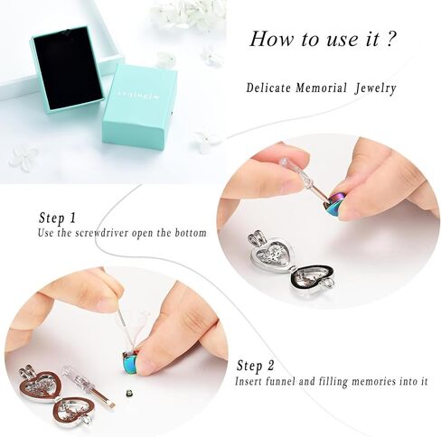 zeqingjw Hollow Heart Urn Necklace for Ashes Always in My Heart Cremation Jewelry Memorial Locket Pendant Jar Keepsake Necklace Gift in Kuwait