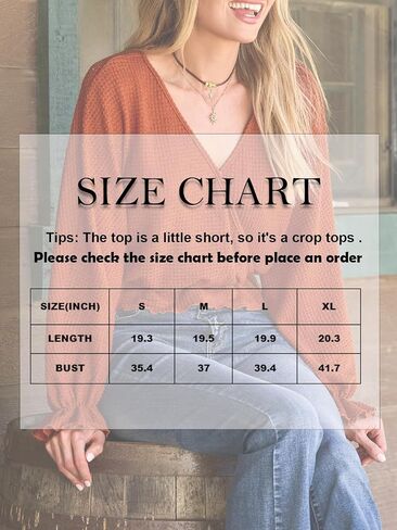 CUPSHE Womens V Neck Swiss Dot Tops Long Sleeve Wrap Ruffle Fashion Fall Blouse in Saudi Arabia