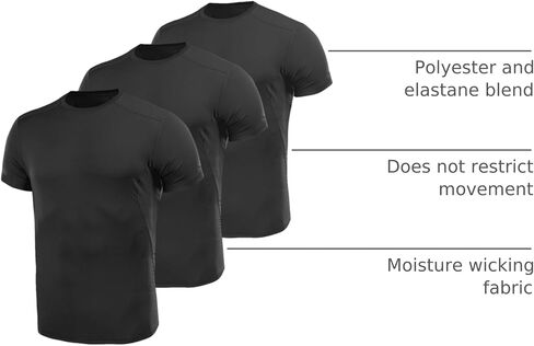 M-Tac Tactical Short Sleeve T-Shirt - Army Military Ultra Vent Men's Athletic Workout Gym Training T Shirt in Kuwait