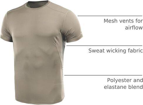 M-Tac Tactical Short Sleeve T-Shirt - Army Military Ultra Vent Men's Athletic Workout Gym Training T Shirt in Saudi Arabia