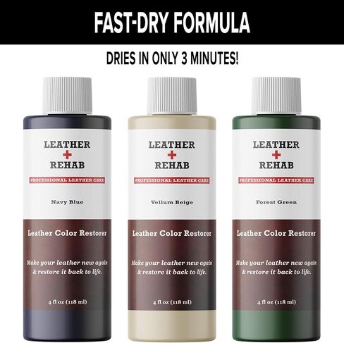 Leather Color Restorer - Forest Green - Repair Couch, Furniture, Car Seat, Sofa, Shoes, Jacket, Bag and Purse - 4 oz. in Saudi Arabia