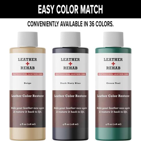 Leather Color Restorer - Forest Green - Repair Couch, Furniture, Car Seat, Sofa, Shoes, Jacket, Bag and Purse - 4 oz. in Saudi Arabia