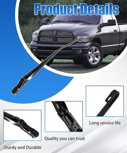 زوج واحد من طقم استبدال ذراع ممسحة الزجاج الأمامي متوافق مع Ford Super Duty F250 F350 F450 F550 1999-2007؛ رحلة 2000-2005 ذراع الممسحة اليسرى واليمنى استبدال 42647 42648 F81Z17527AA in Kuwait