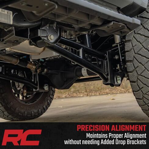 ترقية ذراع نصف قطرها Rough Country لسيارة Ford F-250/F-350 Super Duty 4WD مع رفع 3-6 بوصة (2023-2024) - أذرع نصف قطرها أنبوبية، زوج in Kuwait