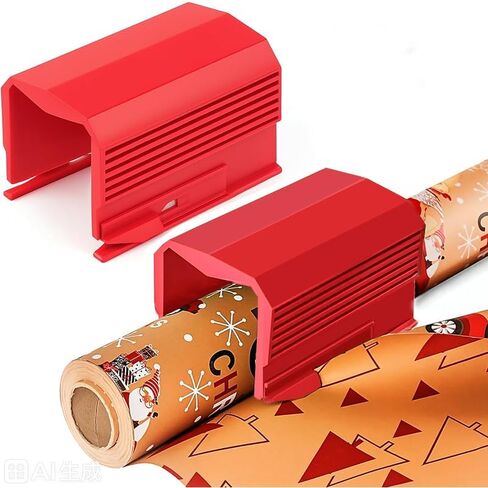 Wrapping Paper Cutter 1 Pack, Gift Wrap Cutter Christmas Wrapping Gift Wrap Cutters Slider for Rolls, Paper Roll Cutters Tool for Christmas Birthday Holiday, Red in Saudi Arabia