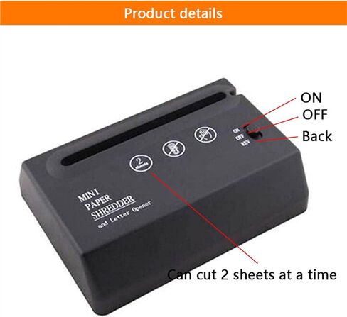 ورق USB، قاطع ورق A6، 2 ورقة بطارية كهربائية صغيرة تعمل بمنفذ USB آلة قطع الورق، لإيصالات الفواتير والأدوات المكتبية والمدرسة والمنزل in Kuwait