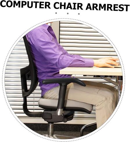 Office Chair Armrest Pads Replacement Plastic Round Tube Armrest Covers Comfortable Support for Elbows and Forearms Wear-Resistant Desk Chair Accessories in Saudi Arabia