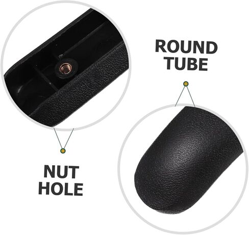 Office Chair Armrest Pads Replacement Plastic Round Tube Armrest Covers Comfortable Support for Elbows and Forearms Wear-Resistant Desk Chair Accessories in Saudi Arabia
