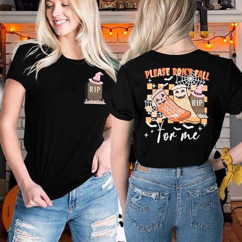 Halloween Party Shirt Woman Magical Halloween Shirts Boo Tshirt Pumpkin Print Tees Casual Vacation Short Sleeve Tops in Saudi Arabia
