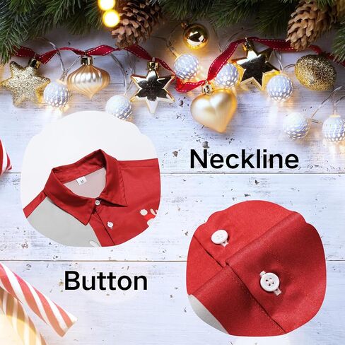 TOONRAIN Men's Christmas Shirt for Santa Claus Party Short Sleeve Hawaiian Button Down Tropical Shirts in Kuwait