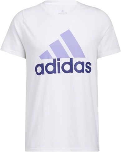 adidas Men's Badge of Sport Tee Mountain Front Logo Short Sleeve T-Shirt, Black-White, Small in Saudi Arabia