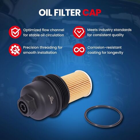 MOCA Oil Filter Cap Compatible with 2014-2020 for BMW i8 1.5L, 2014-2019 for Mini Cooper 1.5L, 2016-2019 for Clubman 1.5L/ 2.0L, 2017-2024 for Mini Cooper Countryman 1.5L in Saudi Arabia