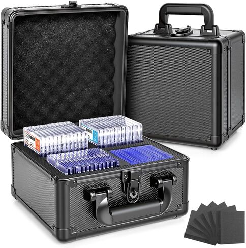 صندوق تخزين البطاقات المتدرج، صناديق التحميل العلوي، حقيبة تخزين بطاقات التداول الرياضية، حامل مغناطيسي Slab PSA/GMA/CSG/SGC/HGA، حافظة بطاقات كرة القدم البيسبول، تحمل أكثر من 70 بطاقة in Kuwait