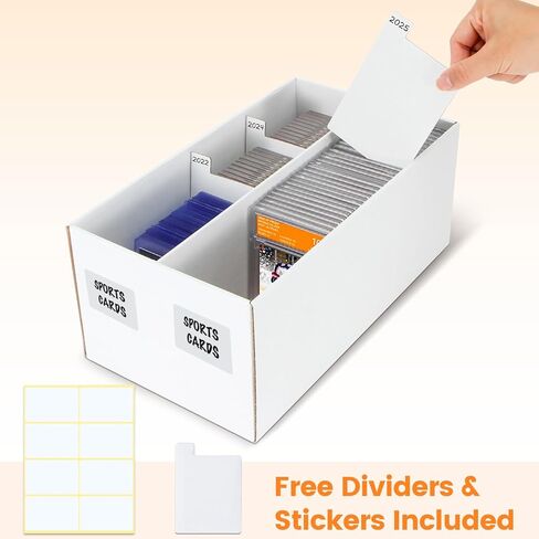 صندوق تخزين بطاقات التداول المتدرج مكون من عبوتين - علبة بطاقات متدرجة بصفين، صناديق من الورق المقوى مقسمة لتخزين البطاقات الرياضية، متوافقة مع PSA/GMA/CSG/SGC/HGA in Kuwait