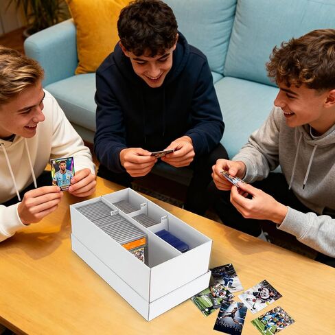 صندوق تخزين بطاقات التداول المتدرج مكون من عبوتين - علبة بطاقات متدرجة بصفين، صناديق من الورق المقوى مقسمة لتخزين البطاقات الرياضية، متوافقة مع PSA/GMA/CSG/SGC/HGA in Kuwait