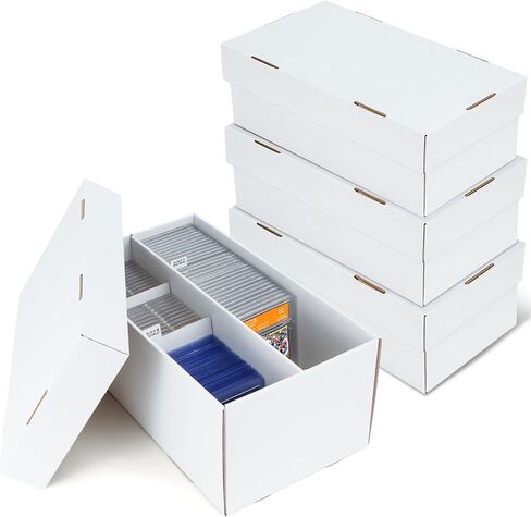 صندوق تخزين بطاقات التداول المتدرج مكون من عبوتين - علبة بطاقات متدرجة بصفين، صناديق من الورق المقوى مقسمة لتخزين البطاقات الرياضية، متوافقة مع PSA/GMA/CSG/SGC/HGA in Kuwait