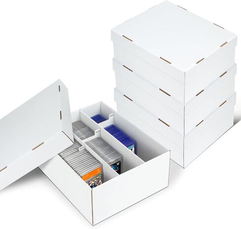 2 Pack Graded Trading Card Storage Box - 2 Rows Graded Card Case, Divided Cardboard Boxes for Sports Card Storage, Compatible with PSA/GMA/CSG/SGC/HGA in Saudi Arabia