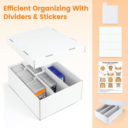 2 Pack Graded Trading Card Storage Box - 2 Rows Graded Card Case, Divided Cardboard Boxes for Sports Card Storage, Compatible with PSA/GMA/CSG/SGC/HGA in Saudi Arabia
