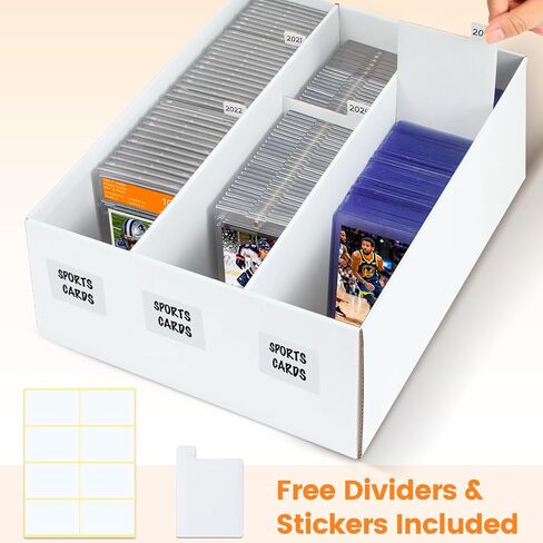 2 Pack Graded Trading Card Storage Box - 2 Rows Graded Card Case, Divided Cardboard Boxes for Sports Card Storage, Compatible with PSA/GMA/CSG/SGC/HGA in Saudi Arabia