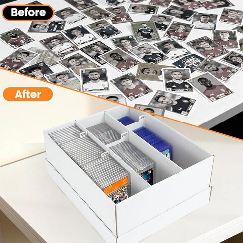 2 Pack Graded Trading Card Storage Box - 2 Rows Graded Card Case, Divided Cardboard Boxes for Sports Card Storage, Compatible with PSA/GMA/CSG/SGC/HGA in Saudi Arabia