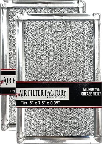 12-Layer Air Filter Factory 5" x 7.5" Pull Tab Microwave Grease Filter Replacements For Many GE, Frigidaire, Magic Chef & LG Microwave Oven Models Filter Set Of 2 (Pull Tab Short Side) in Saudi Arabia