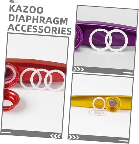 10Pcs Kazoo Flute Membrane Film Diaphragm Parts Enhanced Sound Quality Performance for Kazoo Flutes Guitars and Ukuleles Lightweight Easy to Carry Musical Accessories in Saudi Arabia