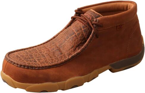 Twisted X Men's Work Chukka Driving Moc, Distressed Saddle, 11 M in Saudi Arabia