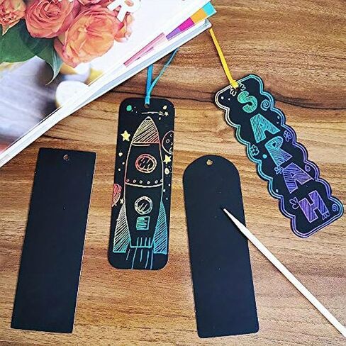 24pcs Magic Scratch Rainbow Art Card Making Kits, DIY Craft Set for Students, Party Favors, Classroom Activities in Saudi Arabia
