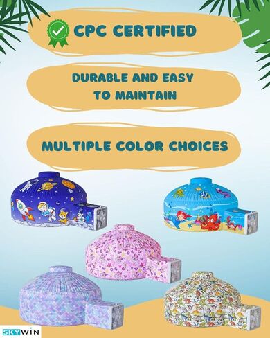 Skywin Air Tent for Kids (77" x 50") Builds in 30 Sec, Toddler Tents Indoor for Imaginative Play, Spacious Kids Forts Indoor Playhouse for Boys & Girls Ages 3-14 (Fan Not Incl) (Forest Fort) in Kuwait