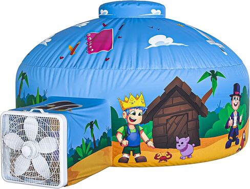 Skywin Air Tent for Kids (77" x 50") Builds in 30 Sec, Toddler Tents Indoor for Imaginative Play, Spacious Kids Forts Indoor Playhouse for Boys & Girls Ages 3-14 (Fan Not Incl) (Forest Fort) in Kuwait