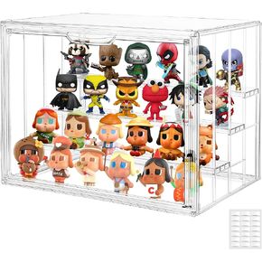 Acrylic Clear Display Case for Collectibles, 4 Layer Adjustable Figure Display Case with Magnetic Door, Large Stackable Showcase Display Box for Figures in Saudi Arabia