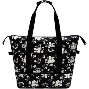 HAWEE Expandable Duffel Bag for Women with Trolley Sleeve/Wet Pocket Weekender Travel Tote Large Carry On Overnight Luggage in Kuwait