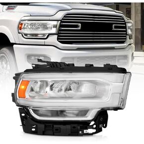 KEEKPO-For 2019 2020 2021 2022 2023 2024 Ram 2500 3500 كروم الحافة LED مع مصباح إشارة الهالوجين للمصابيح الأمامية للسائق in Saudi Arabia