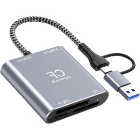 قارئ بطاقة CFE من الألومنيوم بسرعة 10 جيجابت في الثانية USB 3.2 Gen 2 سريع السرعة من النوع B موصل بطاقة للهواتف اللوحية in Kuwait