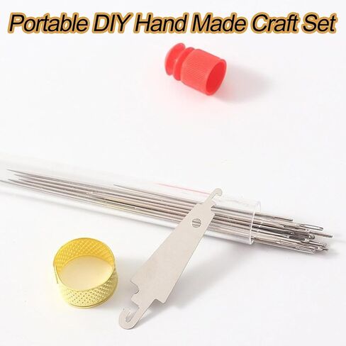 Professional Stainless Steel Sewing Needles Set, Hand Sewing Kit with Large Eye Design, 34 Pieces in Saudi Arabia