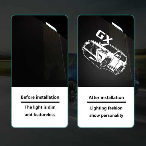 4 قطع شعار أضواء الباب لملحقات RX 2009-2021 مصابيح إضاءة LED ترحيبية متوافقة مع RX350 RX350L RX450 RX450H RX450HL (RX 2009-2021) in Saudi Arabia