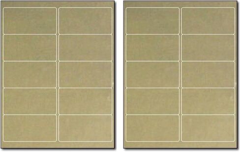 4" x 2" Gold Foil Labels for Laser Printers - 10 Sheets / 100 Labels in Saudi Arabia