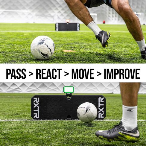 RXTR Reaction Training Light - Smart Soccer Training Device with Real-Time Scoring, Built-in Drills, Compatible with QUICKPLAY Rebounder Boards, No App Required in Saudi Arabia