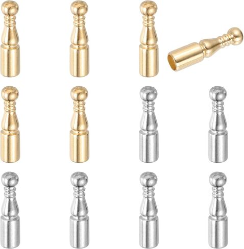 patikil 12pcs بولو التعادل نصائح، 5mm خمر بولو التعادل نهاية قبعات استبدال، سبائك نهاية الحبل قبعات للملابس ديكور DIY الحرف نتائج المجوهرات، نمط قصير، لهجة فضية in Kuwait