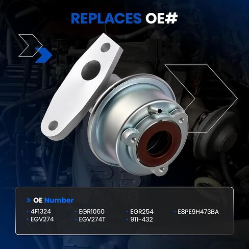 EGR Valve 911-432 Compatible with Ford F-150/F-250 5.0L/5.8L V8 (1982-1996) | Replaces Motorcraft E8PE-9H473-BA, Standard EGR254 | Fits Bronco & Econoline Vans 4.9L-7.5L in Saudi Arabia