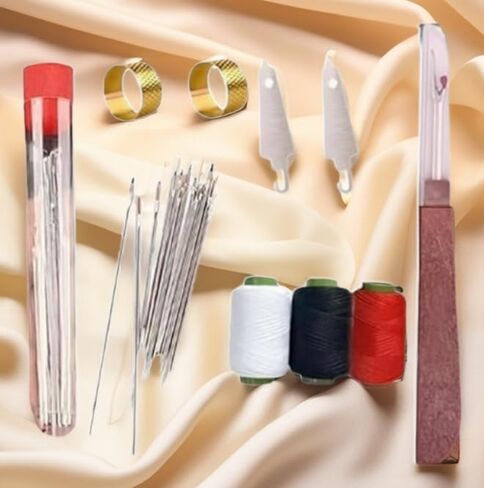Big Eye Steel Needle Set，Hosenwelt Sewing Kit, 37PCS Sewing Tool Set, Thread Kit for Sewing Clothes, Portable DIY Hand Made Craft Set, Multi-Purpose Needle and Thread Kits in Saudi Arabia