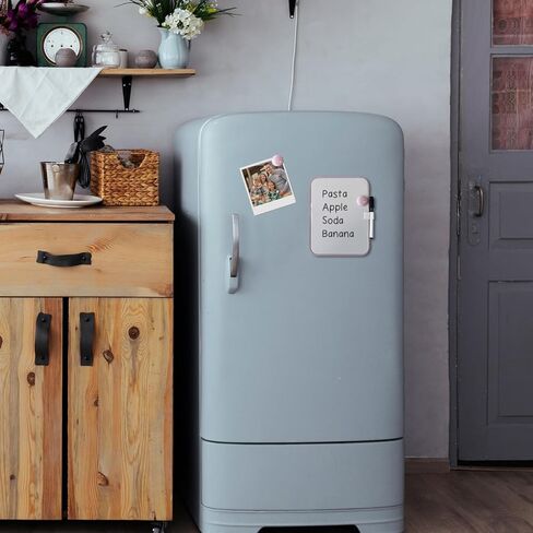 لوح مسح جاف مغناطيسي لخزانة المدرسة، مقاس 15.24 سم × 20.32 سم، أسود مؤطر مع قلم تحديد ومغناطيسين - سبورة بيضاء صغيرة للفصل الدراسي والمنزل والمكتب والسفر in Kuwait