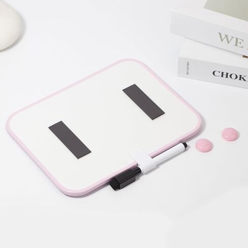 لوح مسح جاف مغناطيسي لخزانة المدرسة، مقاس 15.24 سم × 20.32 سم، أسود مؤطر مع قلم تحديد ومغناطيسين - سبورة بيضاء صغيرة للفصل الدراسي والمنزل والمكتب والسفر in Kuwait