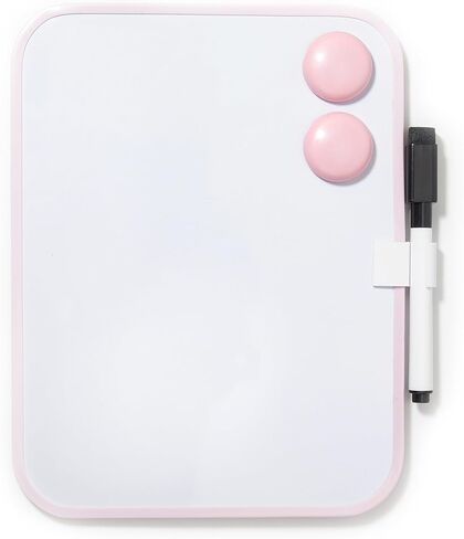 لوح مسح جاف مغناطيسي لخزانة المدرسة، مقاس 15.24 سم × 20.32 سم، أسود مؤطر مع قلم تحديد ومغناطيسين - سبورة بيضاء صغيرة للفصل الدراسي والمنزل والمكتب والسفر in Kuwait