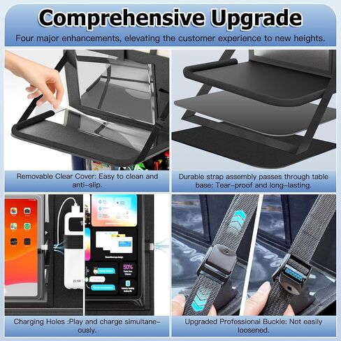 KaiCross Car Backseat Organizer with Table Holder,10 Storage Pockets Backseat Car Organizer and Storage with 600D Oxford Cloth,Travel Essentials,Kick Mats Back Seat Protector-2 Pack in Saudi Arabia