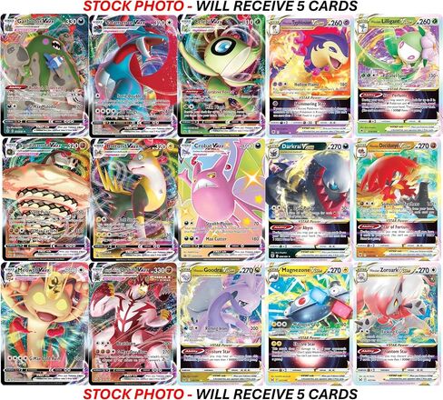 Pokemon - 5 VMAX/VSTAR Card Lot Bundle - No Duplicates - Full Art Etched Pokemon in Kuwait