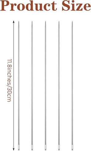 5 Pcs Upholstery Needles Long 12 Inch Long Sewing Needles Professional Large Eye Hand Sewing Needl for Home Upholstery Carpet Leather Canvas Repair Stitching Embroidery Tufting Webbing in Saudi Arabia