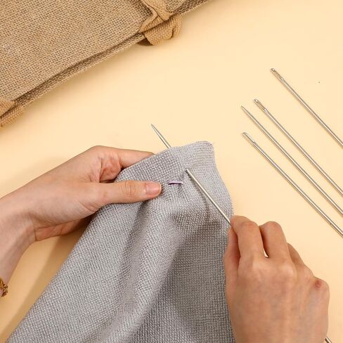 5 Pcs Upholstery Needles Long 12 Inch Long Sewing Needles Professional Large Eye Hand Sewing Needl for Home Upholstery Carpet Leather Canvas Repair Stitching Embroidery Tufting Webbing in Saudi Arabia